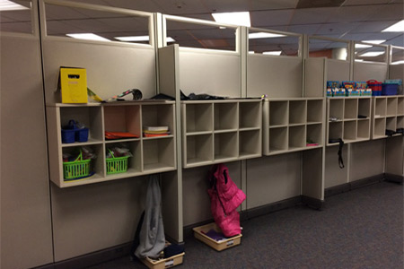 Modular Classroom Walls with Storage