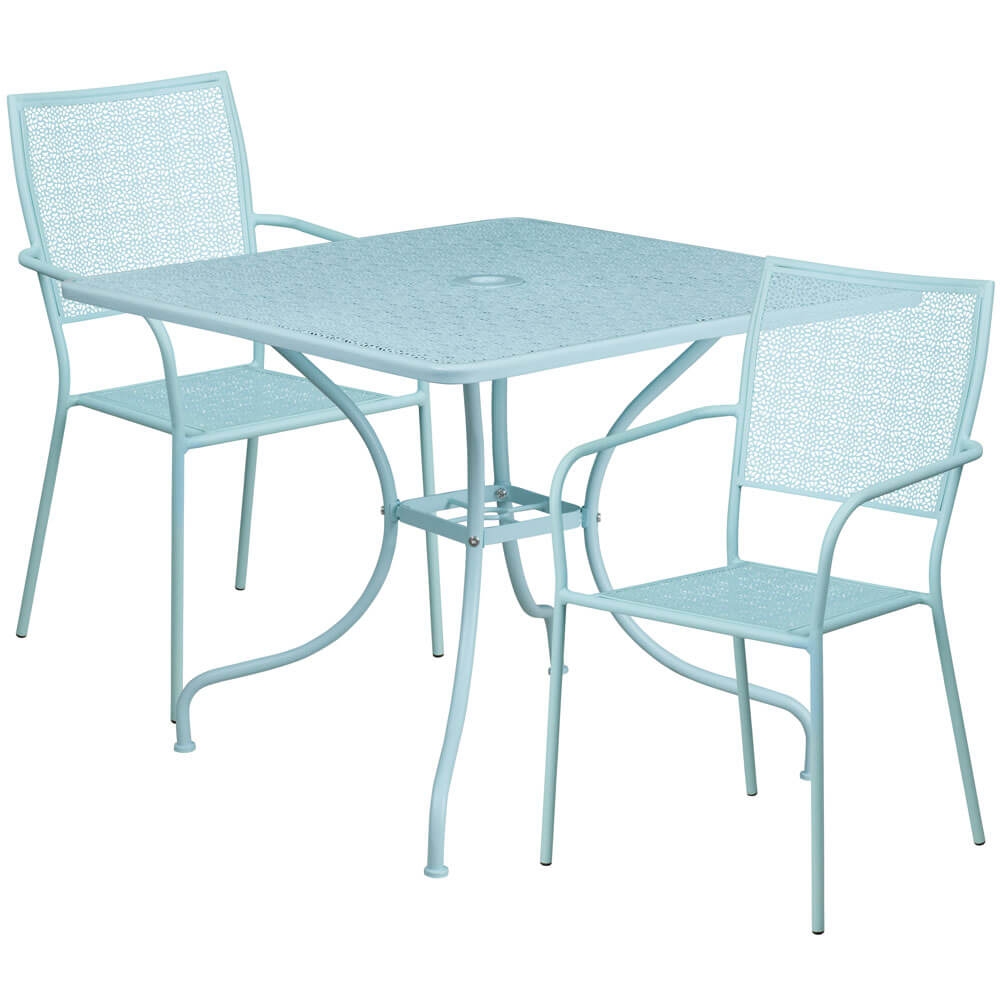 Bistro table set CUB CO 35SQ 02CHR2 SKY GG FLA