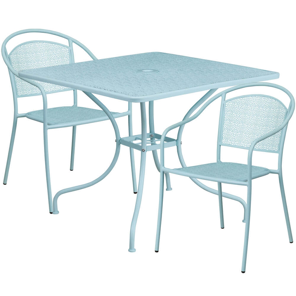 Bistro table set CUB CO 35SQ 03CHR2 SKY GG FLA