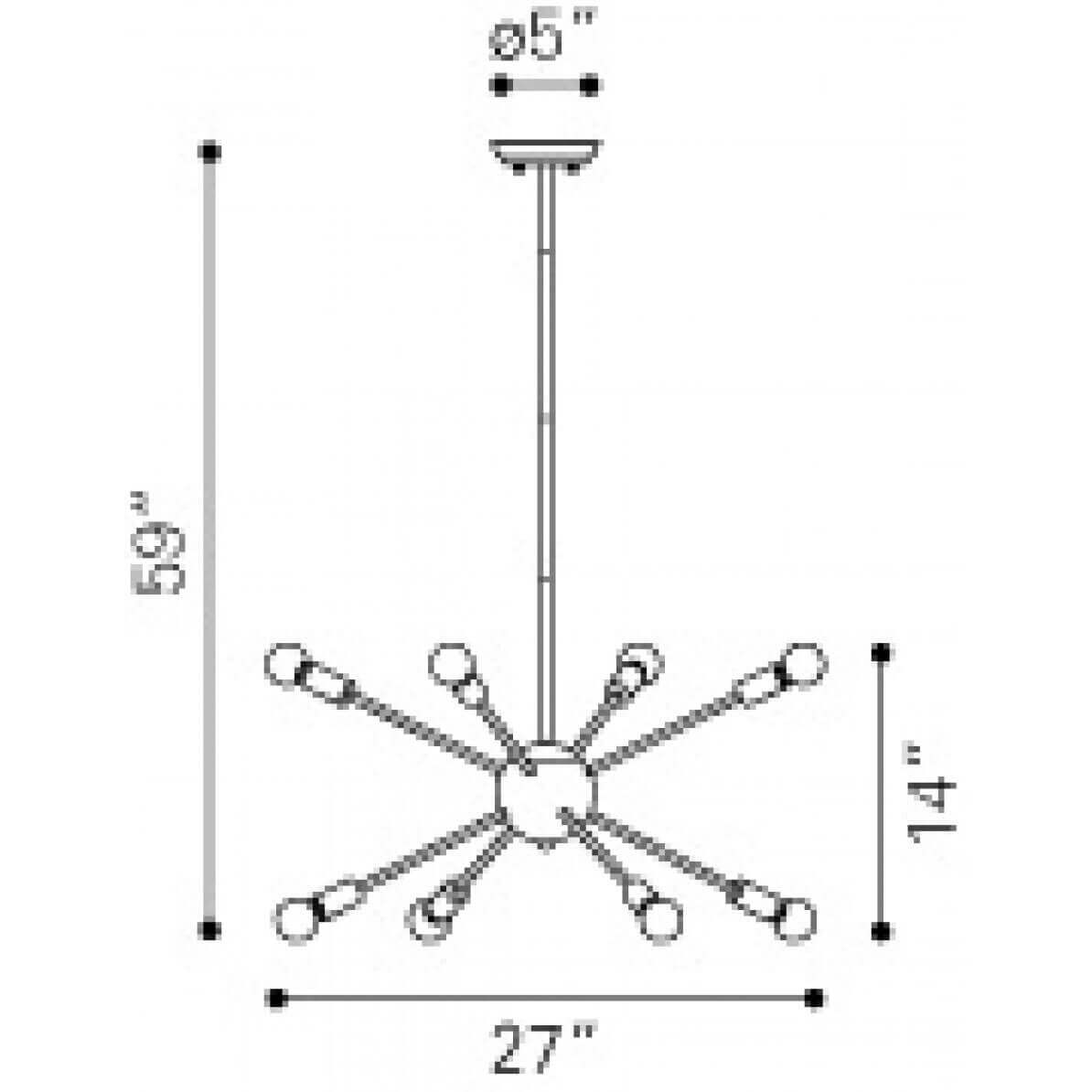 Designer lights dimensions view