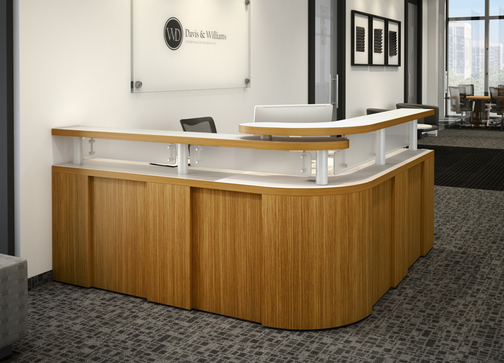 Modern reception desk logiflex man typ a