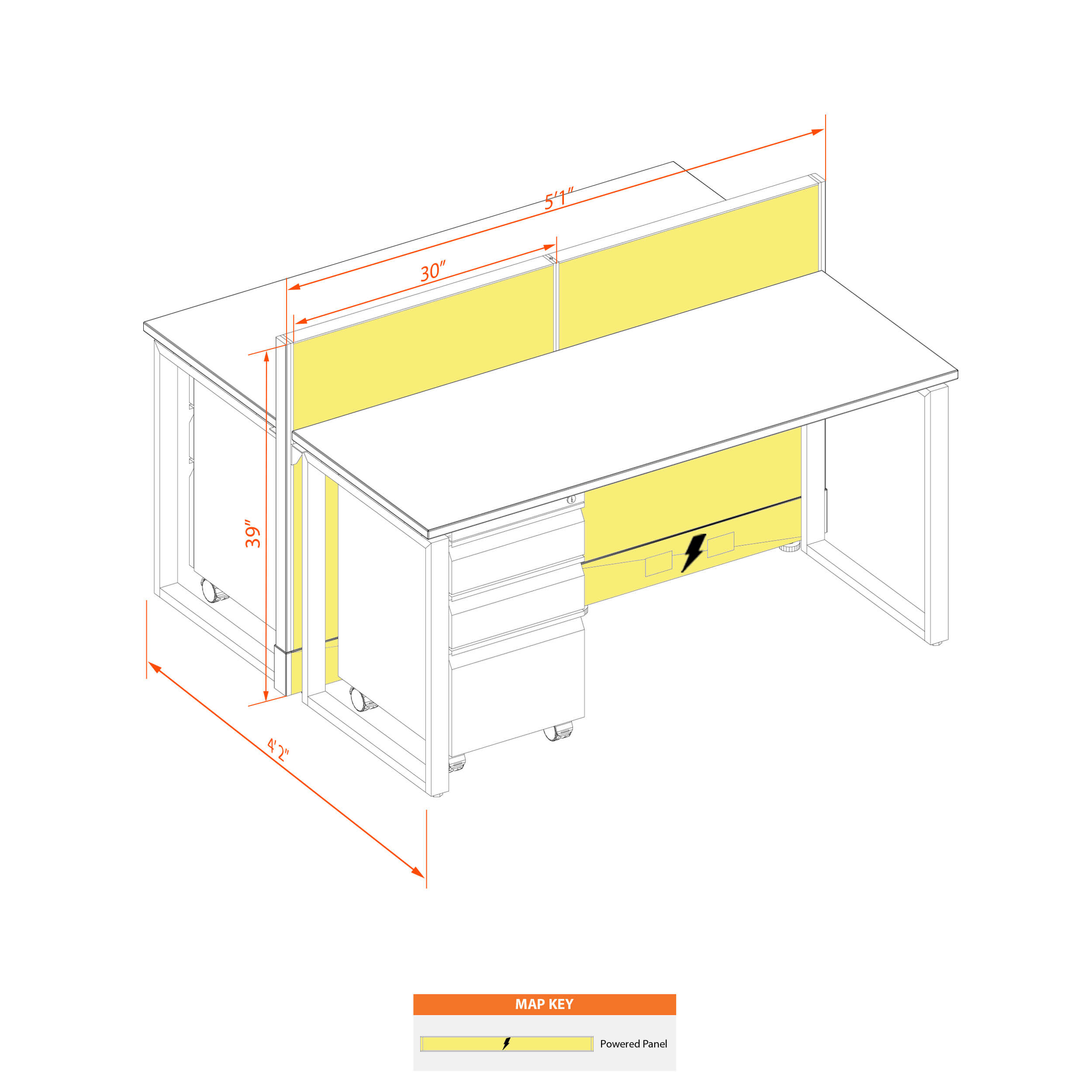 Office benching systems 52 2c39p