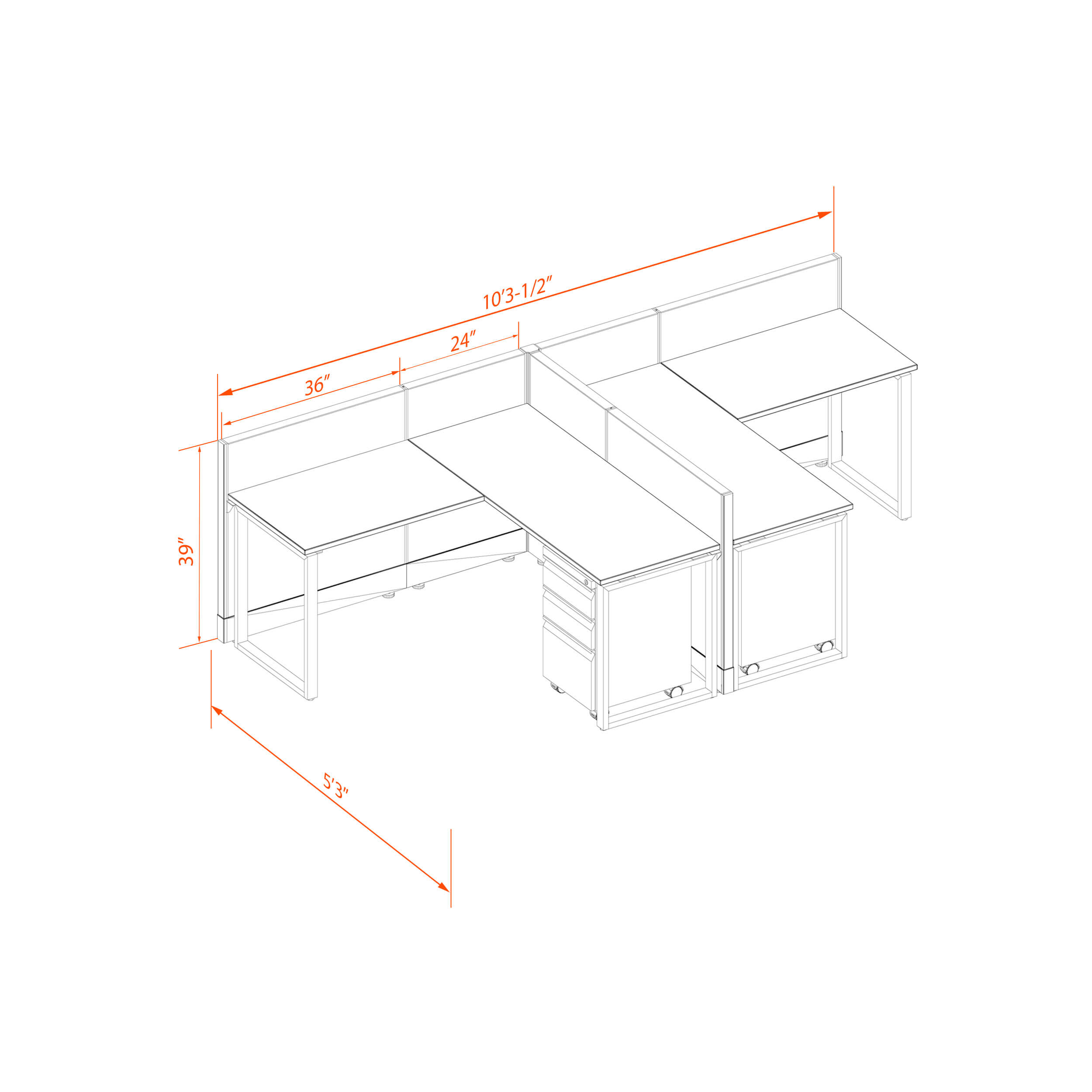 Office benching systems 55 39 t