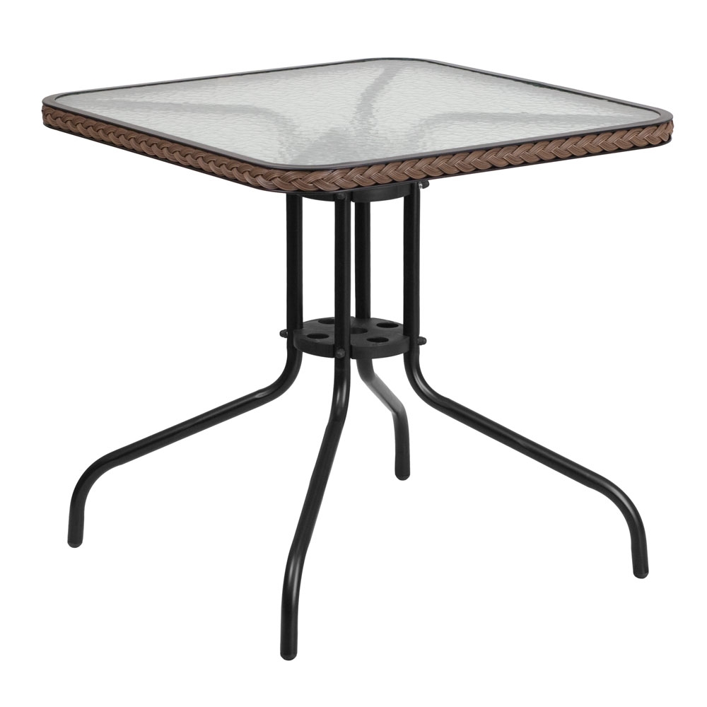 Outdoor patio table CUB TLH 073R DK BN GG FLA