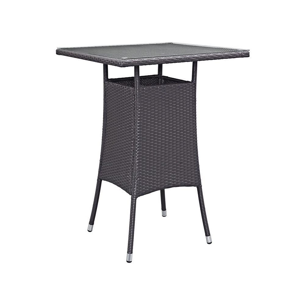 Patio table and chairs wicker bar table