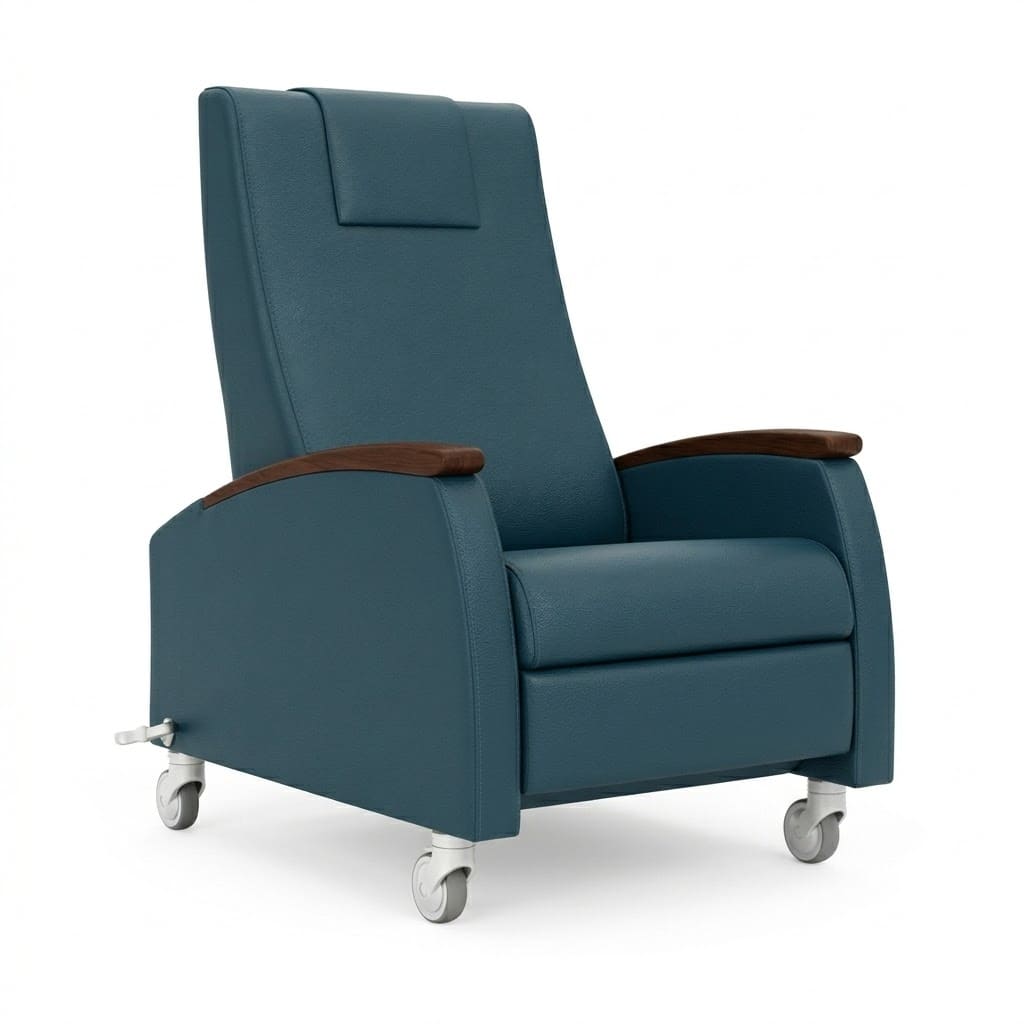 Dynacure Motion Recliner casters navy Dynacure Motion Recliner casters navy