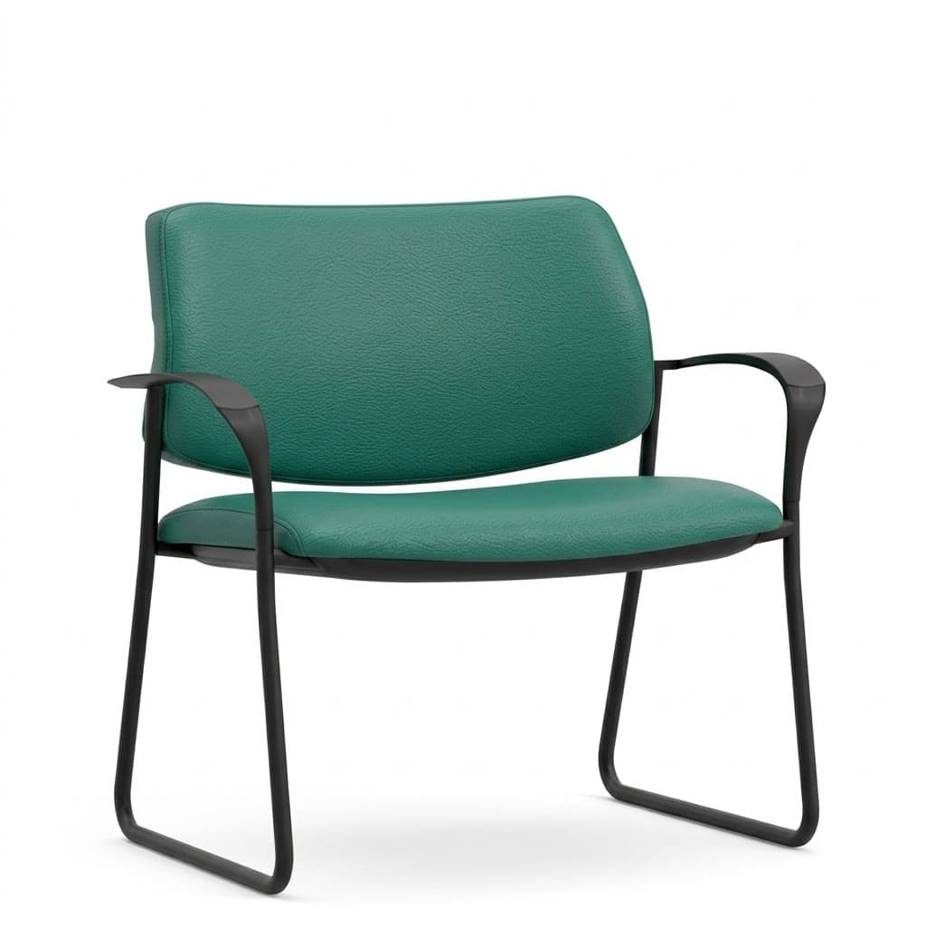 Reception chairs sled base legs green