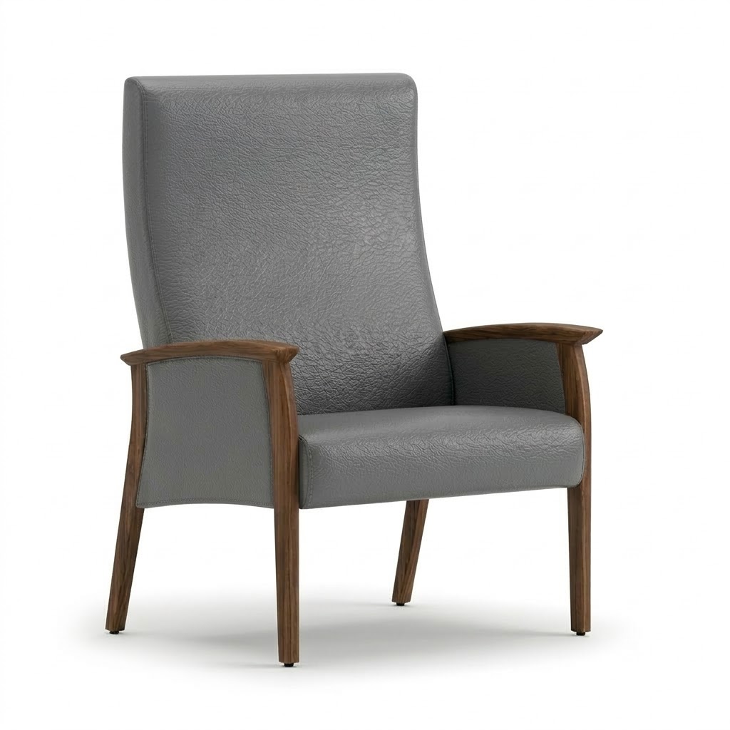 Wide chair close arms cool grey 3