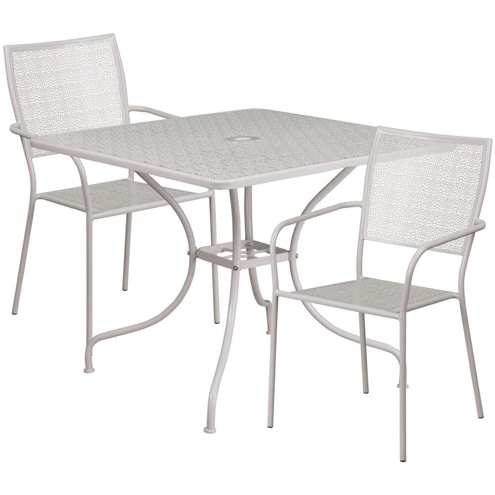 Bistro table set CUB CO 35SQ 02CHR2 SIL GG FLA