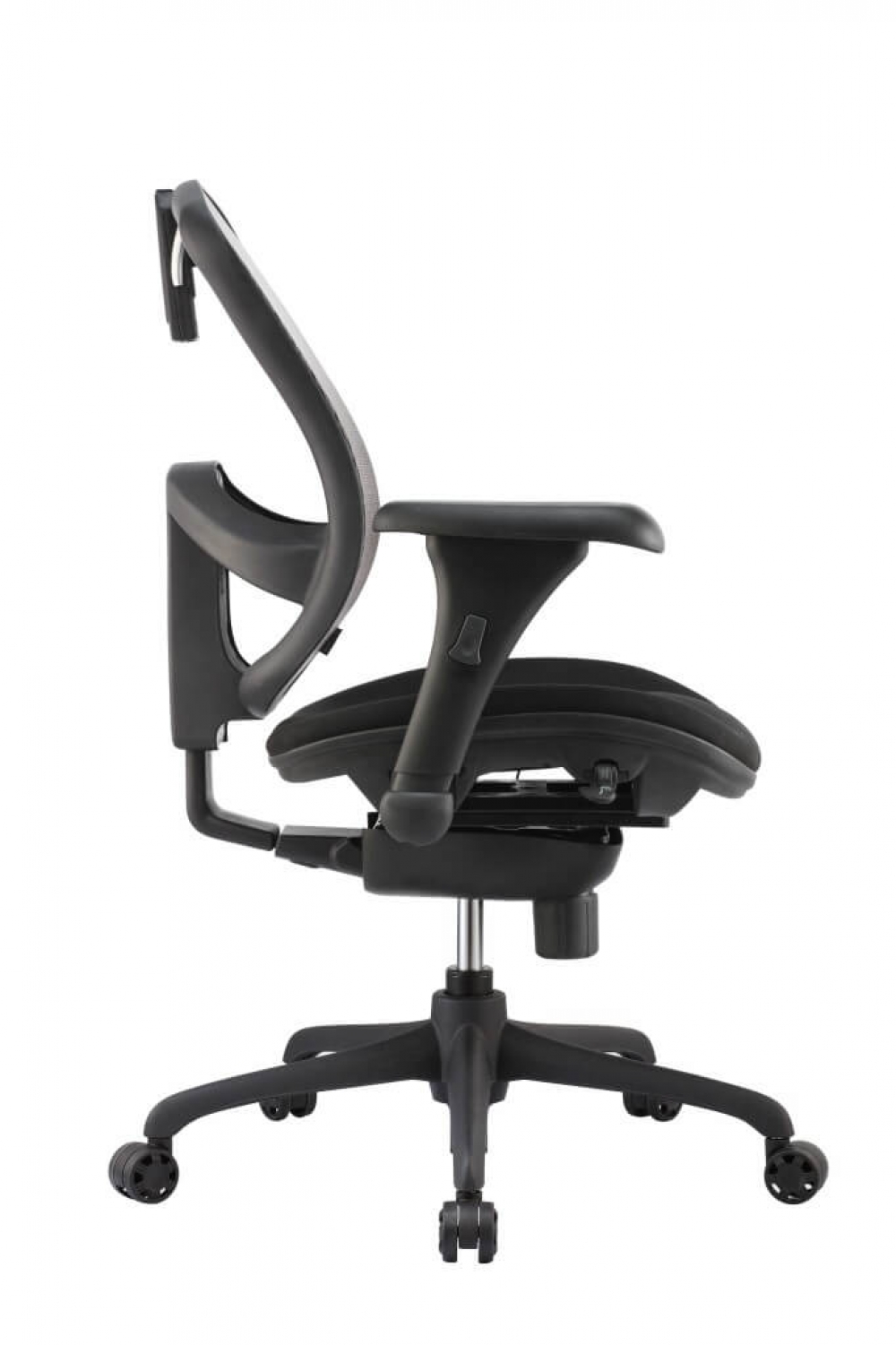 Black office chair side view