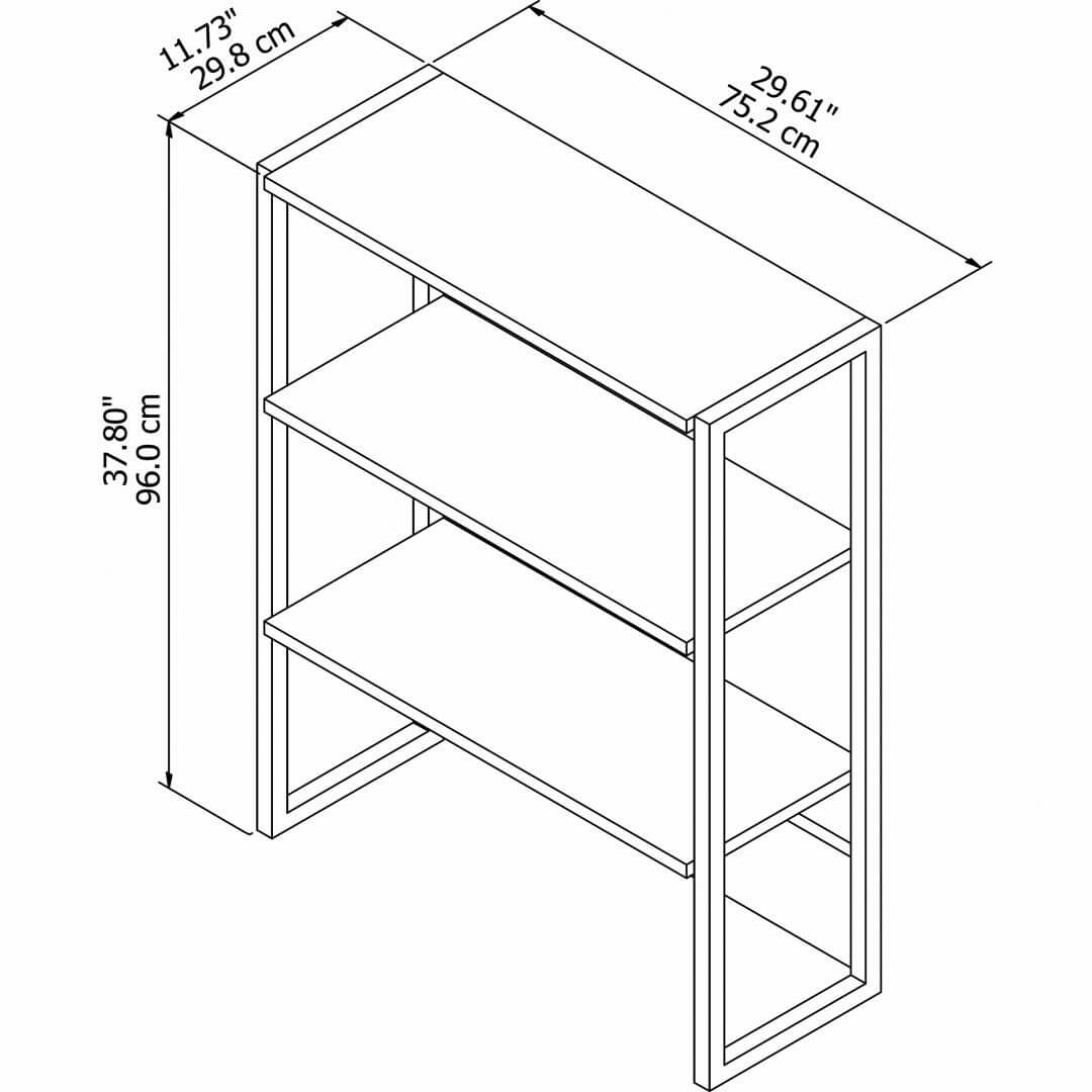 Somona bookcase white dimensions