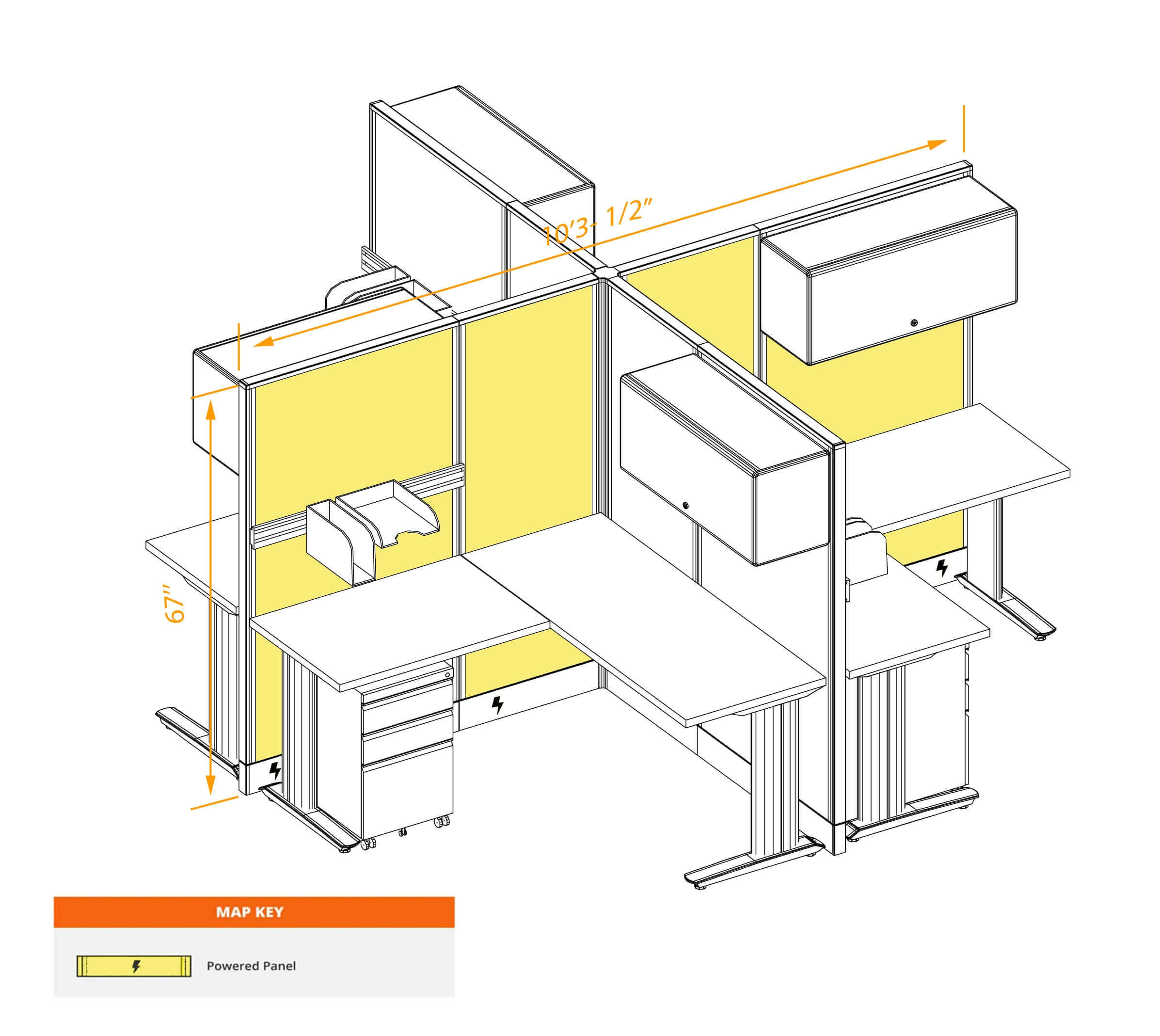 X cluster workstation powered with storage dimensions