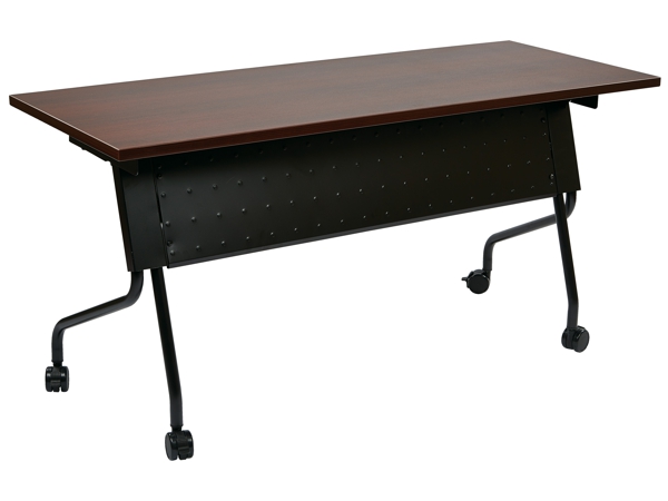 Folding training table 60x18 mahogany black Folding training table 60x18 mahogany black