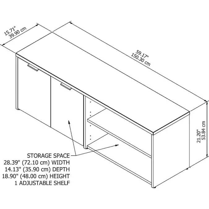 Ho2 home office storage cabinets with doors and shelves layout