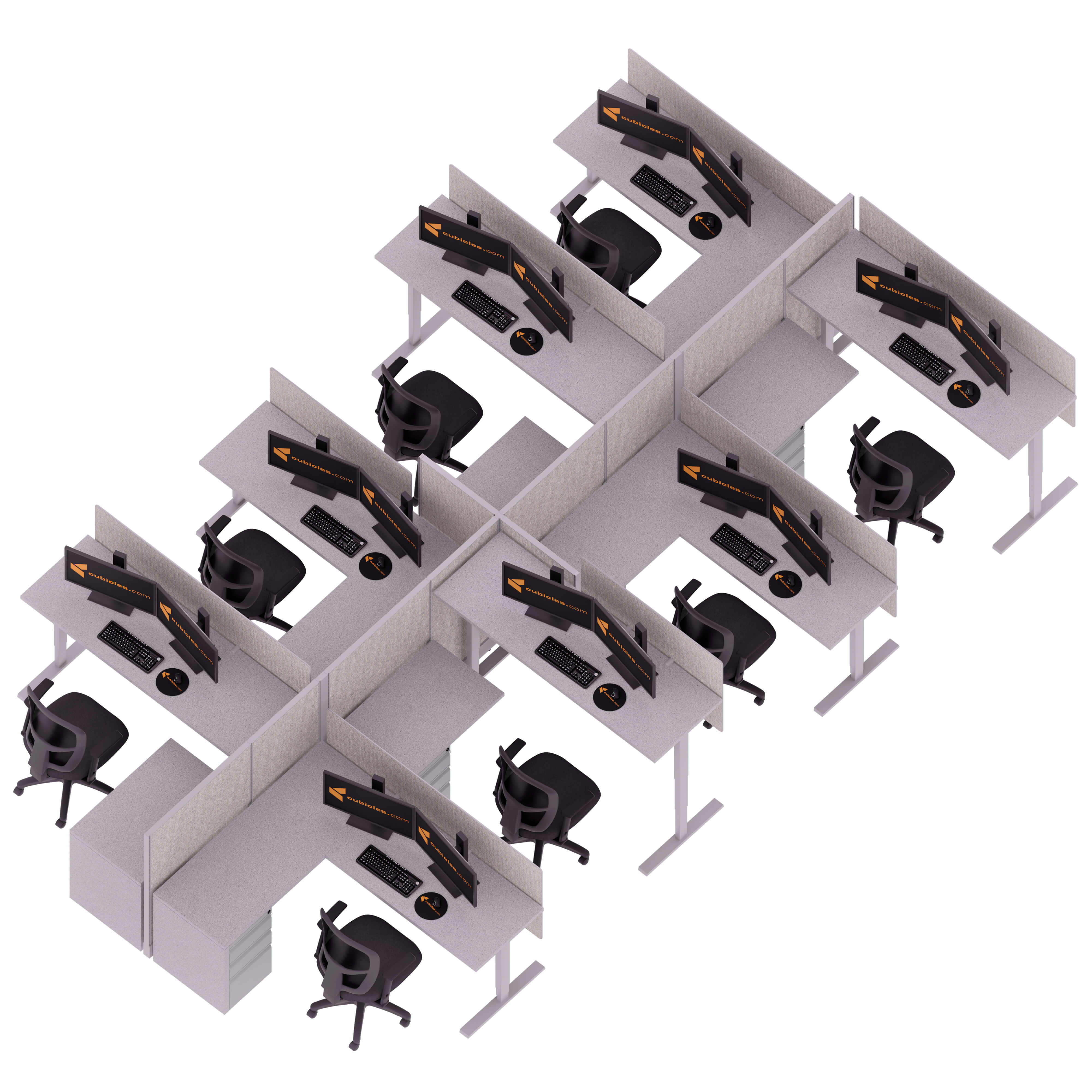 L shape sit stand cluster ic173 1