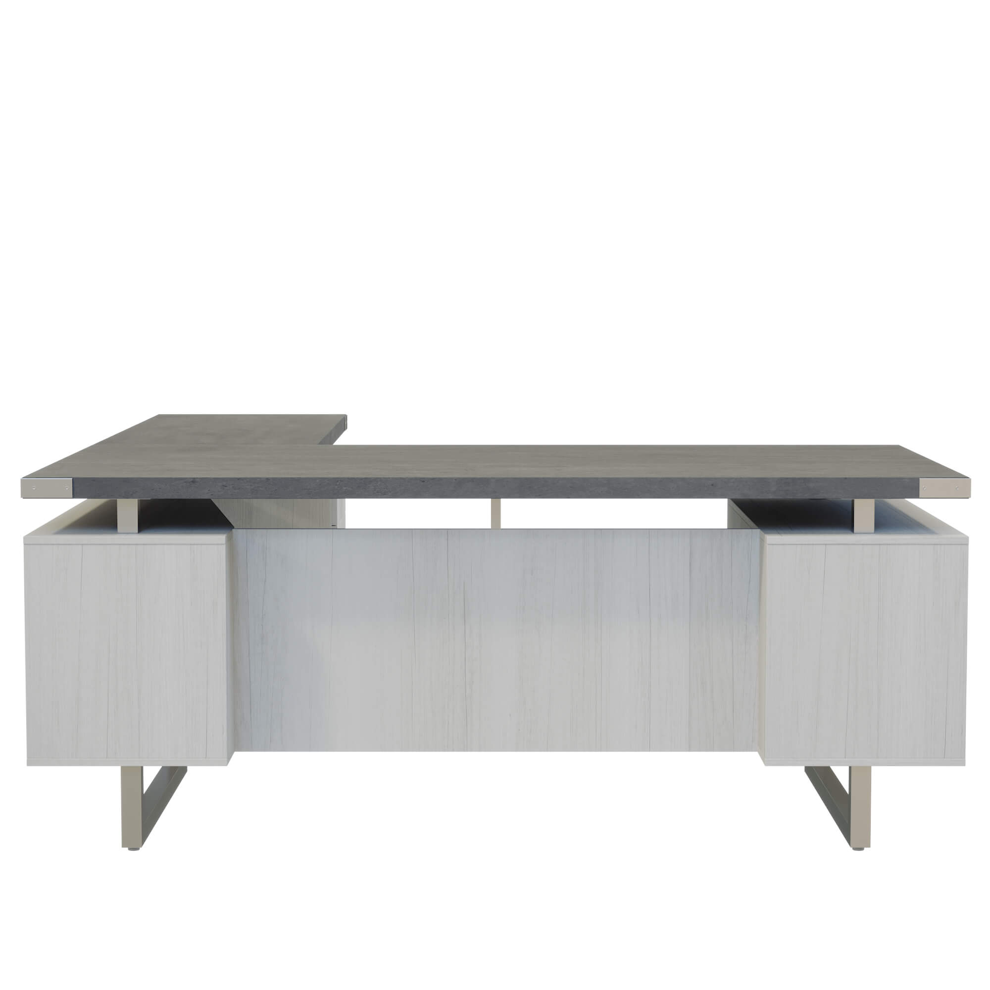 HO4 large l shaped desk CUB MRLSBF7236SGY FAS back