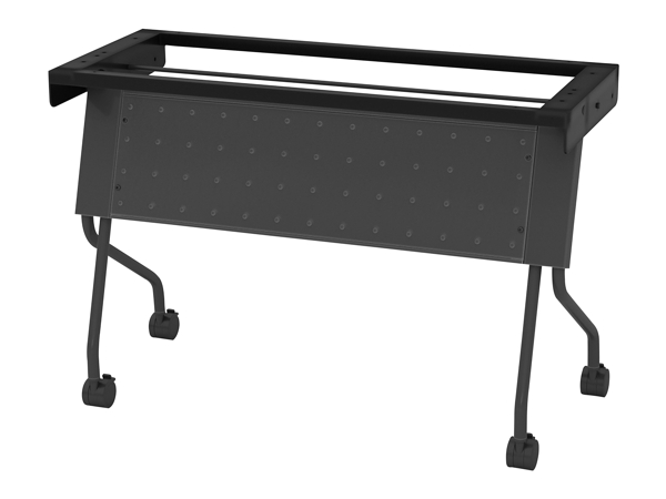 Training table base with modesty 4x2 grey