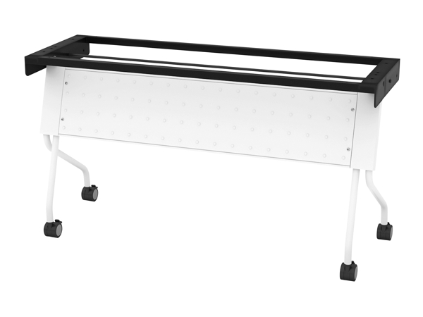 Training table base with modesty 5x2 white