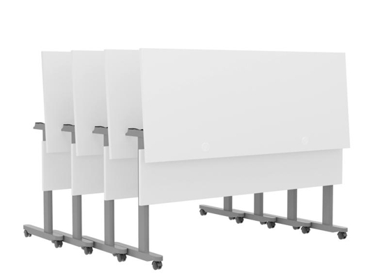 Training table with t leg 5x2 white grey 11