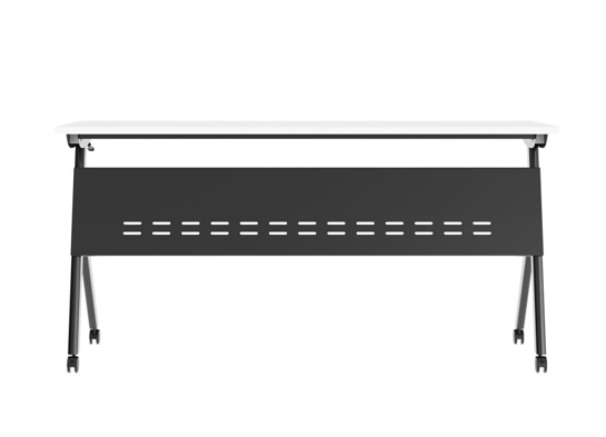 Training table with x leg 5x2 white black 9