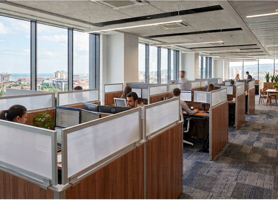 Translucent polycarbonate cubicle wall extender PAT12H